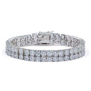 2 Row Iced Out Diamond Tennis Bracelet